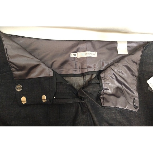 WOMENS MAURICES BRAND SLACKS, SIZE 16, CHARCOL‎ GRAY, FAUX POCHETS, STYLISH - Picture 4 of 12
